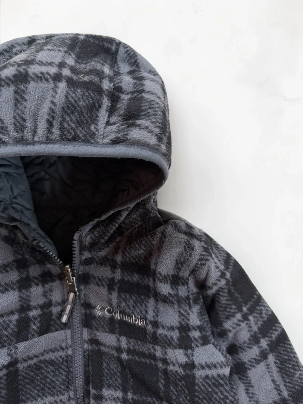 COLUMBIA EUC Quilted Reversible Fleece Lined Hooded Jacket